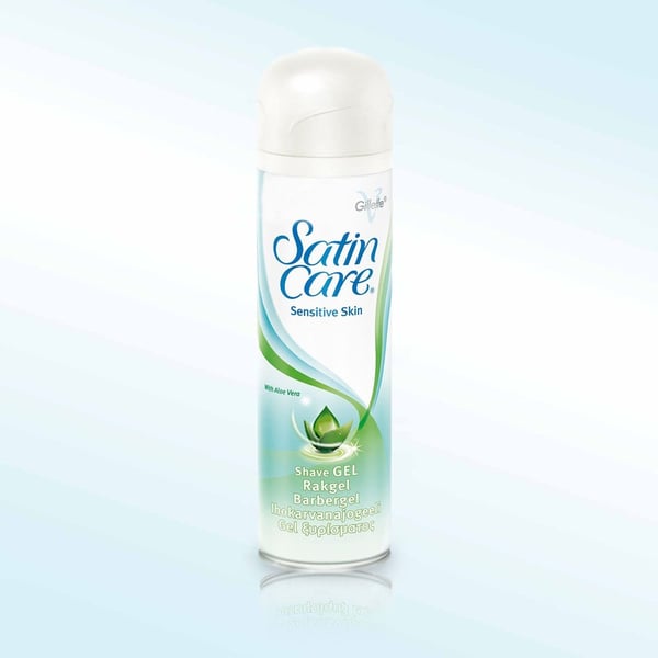 Gillette Satin Care Sensitive, Barber Gel, Kvinner, Sensitiv Hud, 75 ml, Water/EAU, Glycerin, Palmitic Acid, Triethanolamine, Stearic Acid, Isopent... Gillette Satin Care Sensitive, Barber Gel, Kvinner, Sensitiv Hud, 75 ml, Water/EAU, Glycerin, Palmitic Acid, Triethanolamine, Stearic Acid, Isopent...