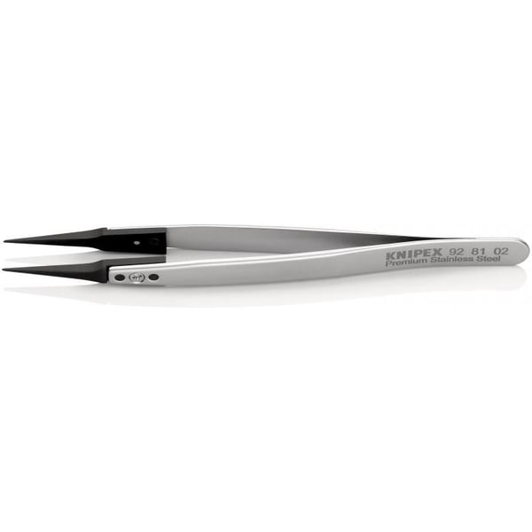 Knipex 92 81 02, Rostfritt stål, Rostfritt stål, Spetsig, Rak, 17 g, 10 mm