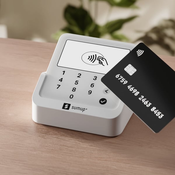 SumUp Solo Lite & Charging Station, Lähialueen kommunikointi (NFC), Valkoinen, 218 g