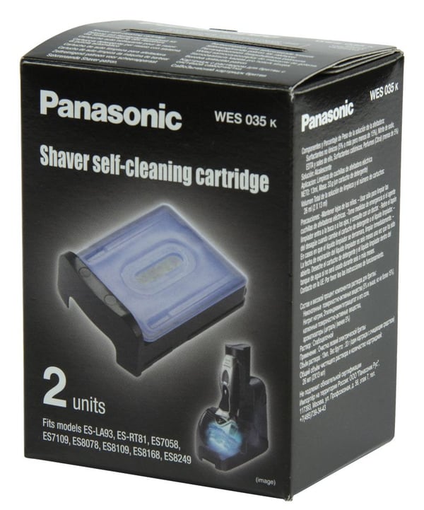 Panasonic PAN-WES035K503, Puhdistuspatruuna, Musta, Sininen, ES7109, ES7058, ES8078, ES8109, ES8168, ES8243, ES8249, 90 mm, 140 mm, 55 mm
