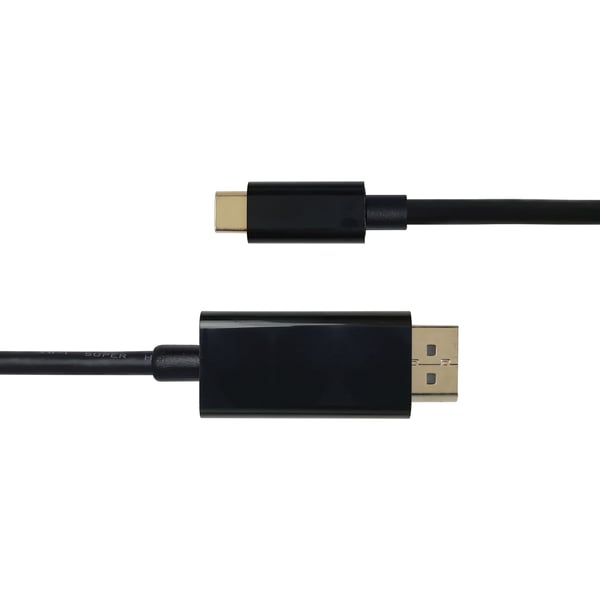 DELTACO - Adapterkabel - USB-C (hane) till DisplayPort (hane) - DisplayPort 1.2 - 2 m - 4K60 Hz (4096 x 2160) stöd - svart