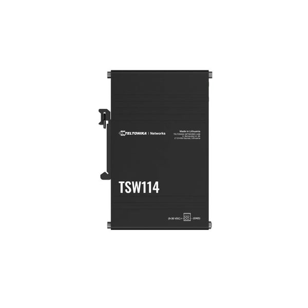 Teltonika TSW114 - Switch - ikke-styrt - 5 x 10/100/1000 - DIN-skinnemonterbar, veggmonterbar - Passive PoE