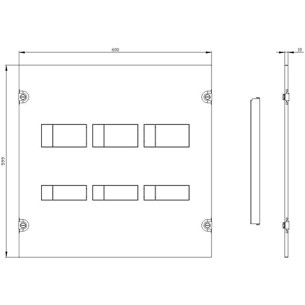 Siemens 8GK67256KK23 ALPHA 630 Universal Leistungsschalter-Bausatz 3x 3VA20-22/100A/160A/250A Leistungsschalter-Bausatz 1 St., 600 mm, 600 mm, 600 ...