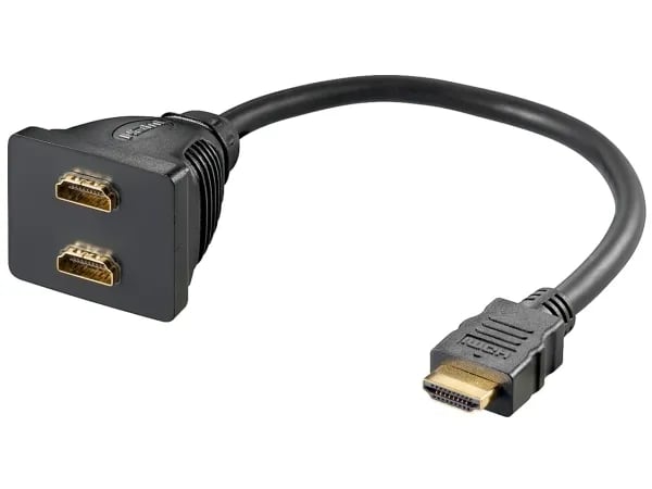 Goobay 68784, 0,1 m, HDMI-tyyppi A (vakio), 2 x HDMI Type A (Standard), Musta