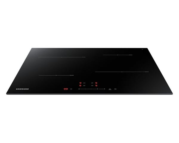 Samsung NZ64T3707A1 - Induksjonskomfyrtopp - 4 plater - Nisje - bredde: 56 cm - dybde: 49 cm - uten ramme, - med linjal - svart
