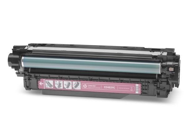 HP 507Y Mgn Opt Contr LJ Toner Crtg, 6000 sider, Fiolblå, 1 stykker