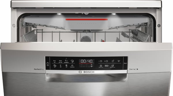 Bosch Serie | 6 SMS6ZCI16E - Oppvaskmaskin - Wi-Fi - høyde: 81.5 cm - børstet stål
