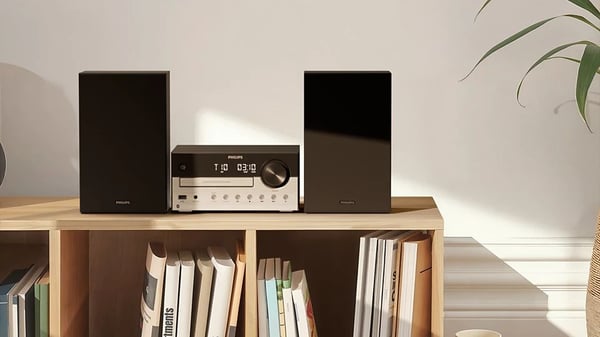 Philips TAM4205M2/12, Kodin mikroaudiojärjestelmä, musta, Hopea, Kelkka, 80 W, 2-suuntainen, 4 O