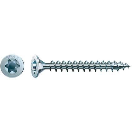 SPAX 1191010400303, Skruv, Zink, Trä, Platt huvud, Torx, Blå