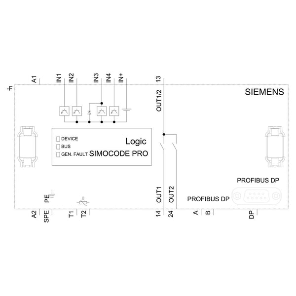 Siemens 3UF70201AB010 3UF7020-1AB01-0 Moottorinohjauslaite-apparaatti