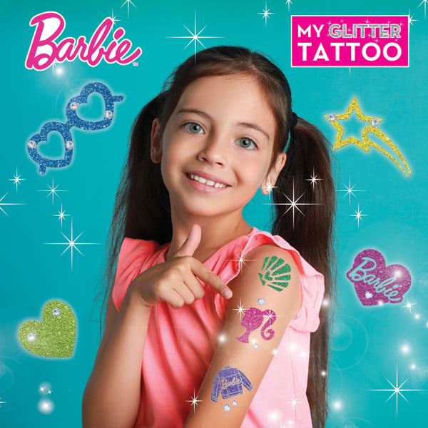 Lisciani LISCIANI BARBIE GLITTER TATOVERINGER