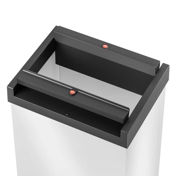 Hailo jäteastia Big-Box Swing L, 35 litraa, valkoinen Suurikokoinen jäteastia, teräslevyä ja muovia, automaattinen - 1 kpl (0840-131)
