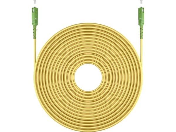 Valokaapeli (FTTH), yksimuotokaapeli (OS2) Keltainen, Keltainen (Simplex), 2 m