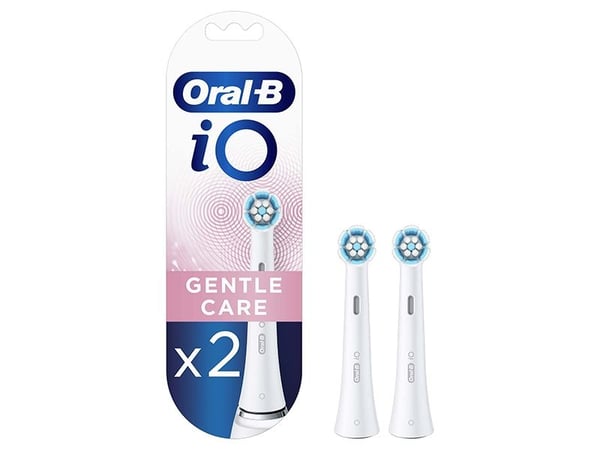 Oral-B iO-vaihtoharjat, 2 kpl, Gentle Care, valkoinen, iO:lle