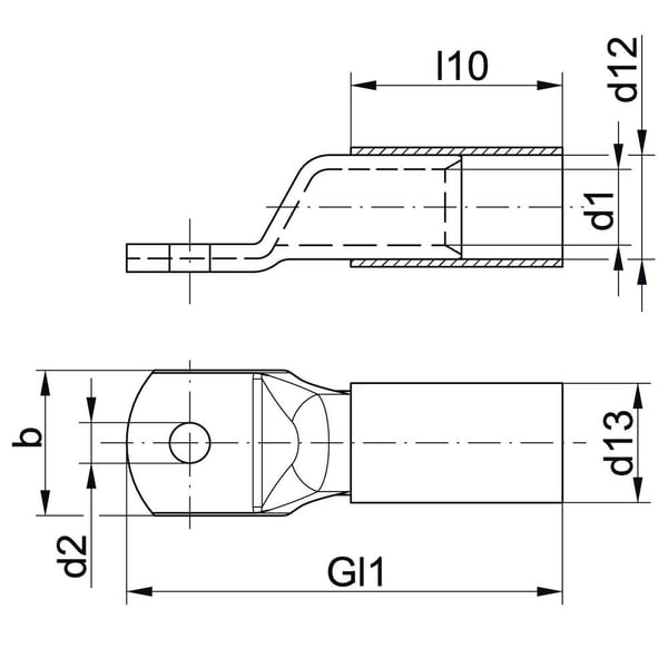 Klauke 604R8 604R8 Putkikorvakkeet 180 ° M8 25 mm² 1 kpl