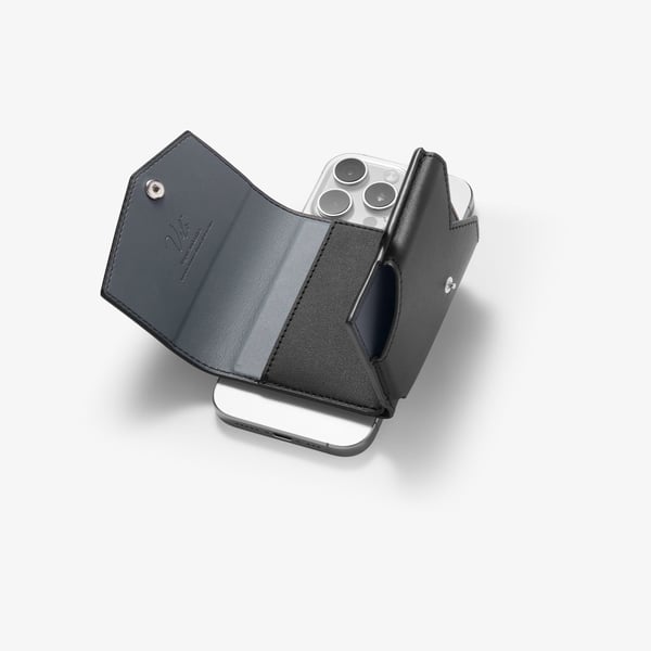 Spigen Valentinus Pro, Kortholder, Svart, PU lær, Apple, 1 stykker