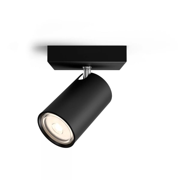 Philips myLiving Kosipo tak-/väggspotlight, Utanpåliggande spotlight, GU10, 1 lampor, LED, 220-240 V, Svart