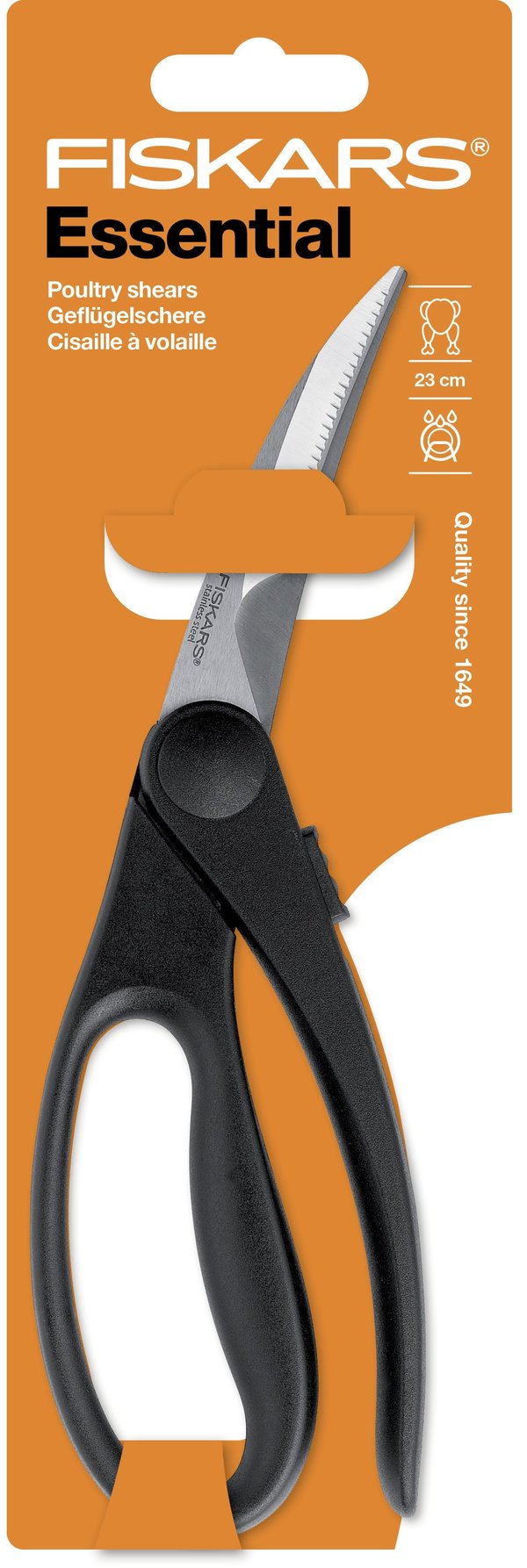 Fiskars Essential - Fjærfesaks - 23 cm