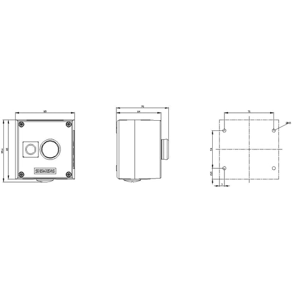Siemens 3SU18510AC002AB1 3SU1851-0AC00-2AB1 Kaappi IP66, IP67, IP69/IP69K 1 kpl 1 kpl