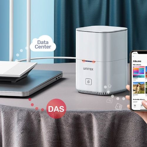 UNITEK SyncStation Marshmallow 2.5, HDD, SSD, Serial ATA II, Serial ATA III, 2.5", 6 TB, USB 3.2 Gen 2 (3.1 Gen 1) Type-C, Valkoinen