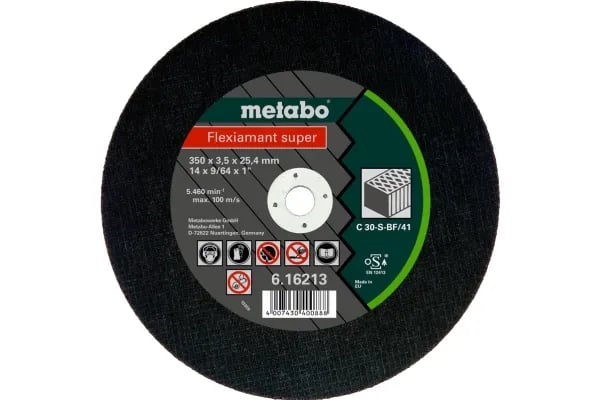Metabo 616213000, Kutteskive, Stein, 35 cm, Alle merker, Flatt senter, 5460 RPM