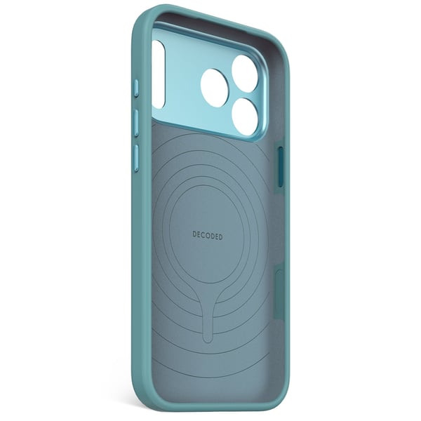 Decoded AntiMicrobial Silicone Backcover - beskyttelsesveske i silikon for iPhone 17 Pro Max kompatibel med MagSafe retroblå