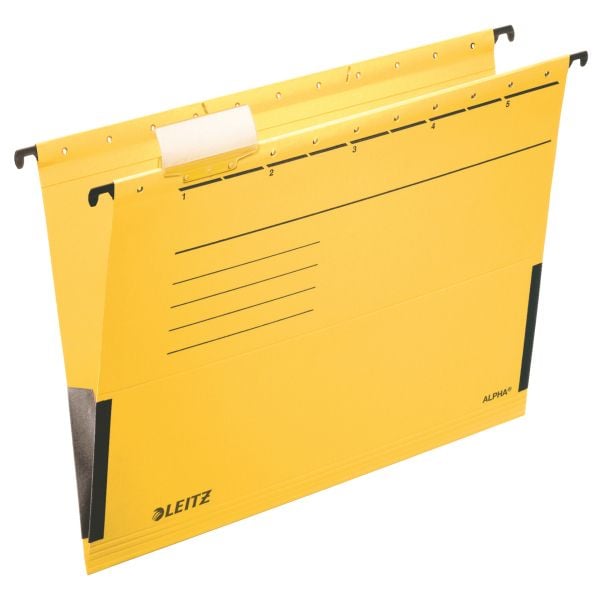 Leitz ALPHA - Hängfil - V-Base - för A4 (210 x 297 mm) - tabbad - gul