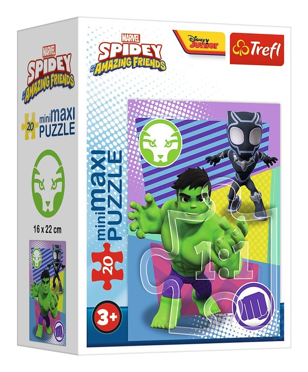 Trefl Puzzle 20el "miniMaxi" The Amazing Spidey. Spiday and Friends 21132, 21133, 21134, 21134, 21135 (56035) p24 Trefl mix. hinta per 1 kpl