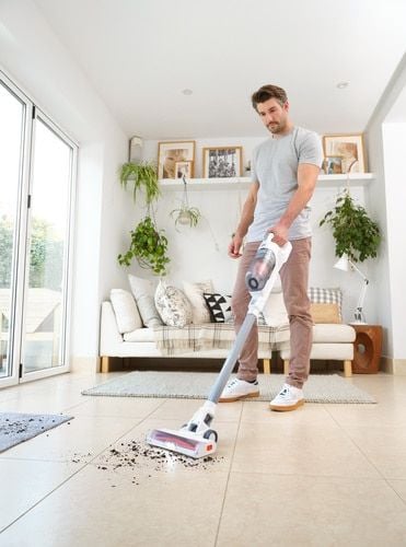 BLACK+DECKER POWERSERIES+ BHFEA515J-QW - Dammsugare - skaft/handhållen (2-i-1) - utan påse - sladdlös - pärlvit