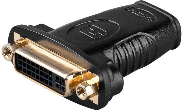 MicroConnect - Video adapter - HDMI hunn til DVI-I hunn - svart - tommelskruer