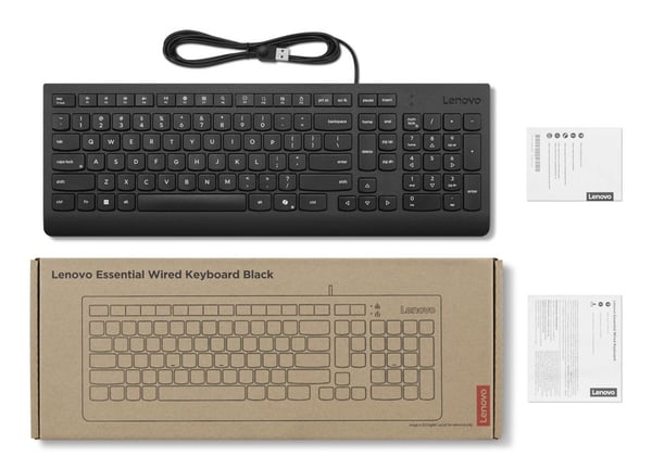LENOVO Essential langallinen näppäimistö AI Nordic w/copilot-painikkeella (ND)