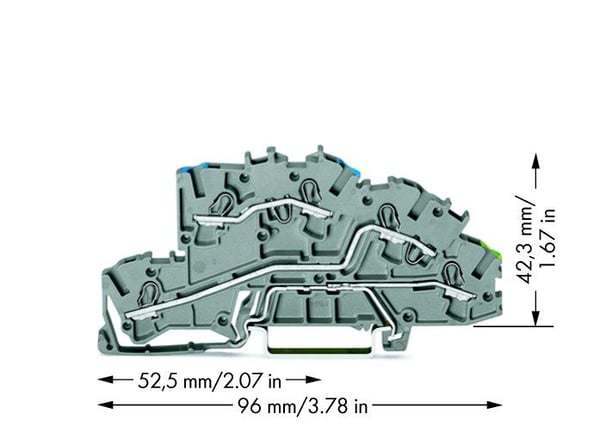 Wago 2003-7646, 5,2 mm, 96 mm, 42,3 mm, 250 V