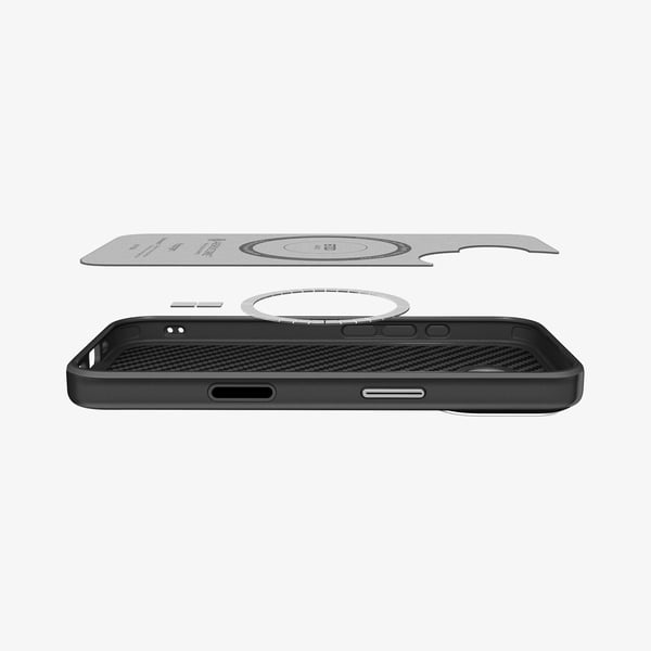 Spigen Enzo Aramid T (Mag Fit), Etui, Apple, iPhone 17, 16 cm (6.3"), Svart, Sølv