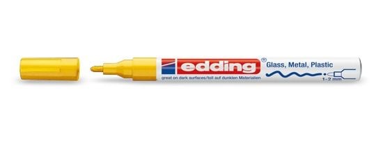 edding 751 paint - Markør - permanent - gul - pigmentblæk - 1-2 mm
