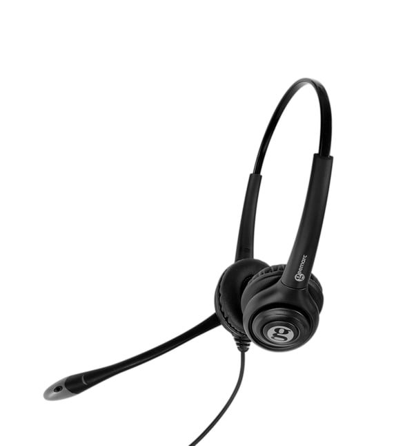Geemarc Telecom CLA3 A-USB, Koblet med ledninger (ikke trådløs), Hodesett, Sort