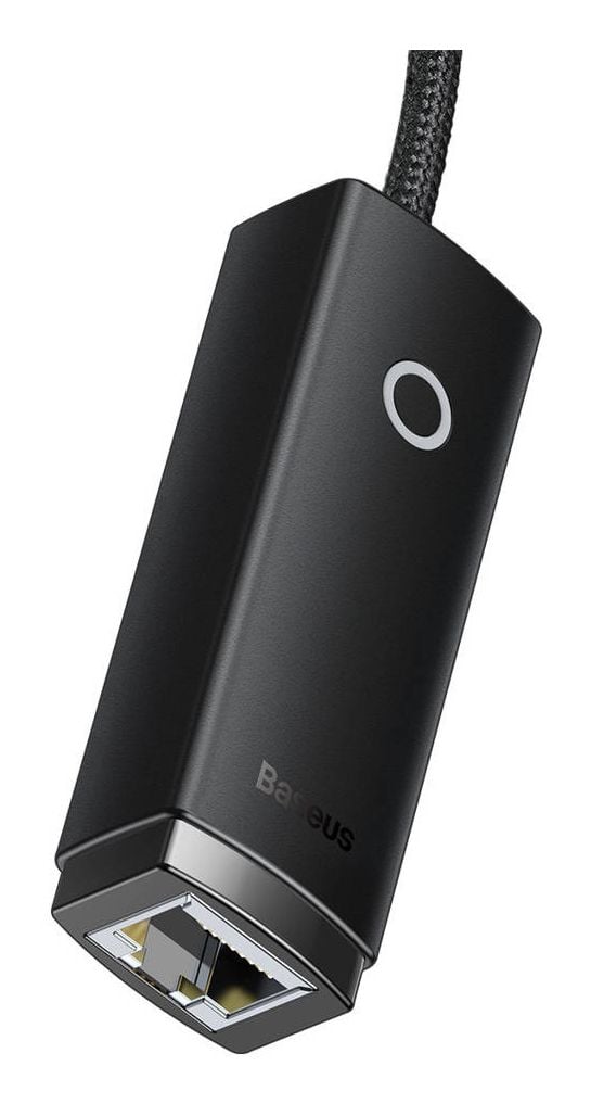 Baseus Lite Series USB til RJ45 nettverksadapter, 100 Mbps (svart)