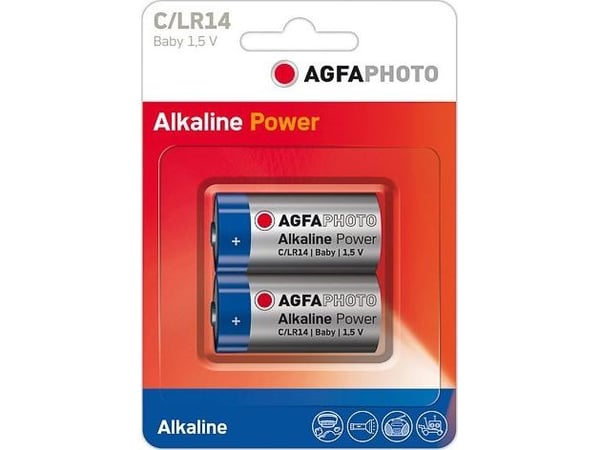 AgfaPhoto LR14 C-batteri R14 Alkali-mangan 1,5 V 2 stk.