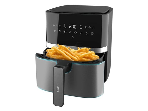 Cecotec Cecofry Full InoxBlack 5500 Pro, Kuumakiertoilmakypsennin, 5,5 L, 0,6 kg, 80 °C, 200 °C, 60 min