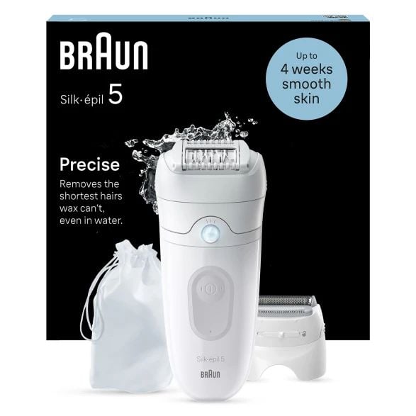 Braun Silk-épil 5 5-041 epilaattori, 28 pinsettiä, valkoinen