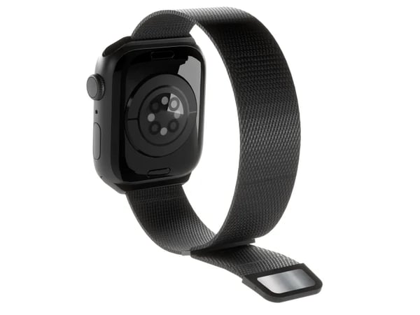 Puro Milanese - Slinga för smart klocka - 130 - 200 mm - svart - för Apple Watch Hermès Series 12, Hermès Series 9, SE 3, Series 10, Series 11, Ser...
