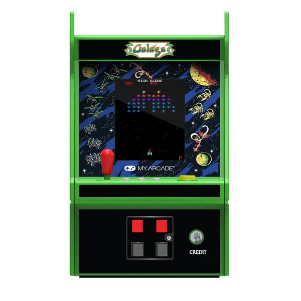 My Arcade GALAGA Micro Player Pro, Monivärinen, Kotipainike, Käynnistyspainike, 6,98 cm (2.75"), 3,5 mm, USB/Akku, AA