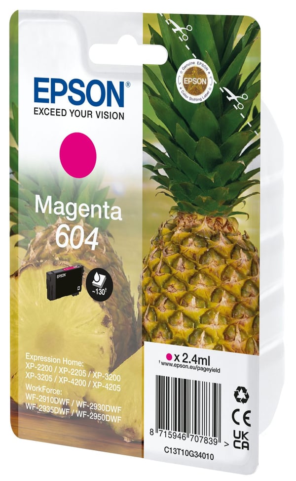 Epson 604 magenta-mustekasetti 2,4 ml, XP 220x/320x/420x, WF 29x0