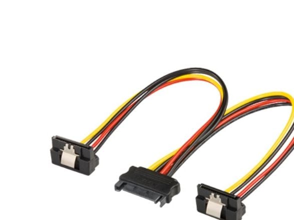 Goobay 95115, 0,2 m, SATA 15-kontakt, SATA 15-kontakt, manlig kontakt, kvinnlig kontakt, 90°
