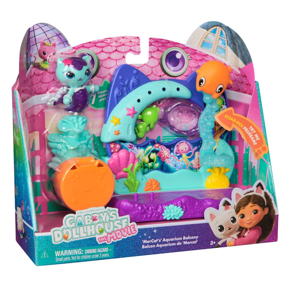 Spin Master Gabby's Dollhouse 6074163 lekesett Movie Balcony, Swing & Swim