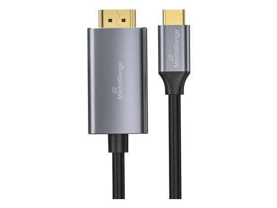 MediaRange MRCS217, 1,8 m, USB Type-C, HDMI, Hankjønn, Hankjønn, Rett