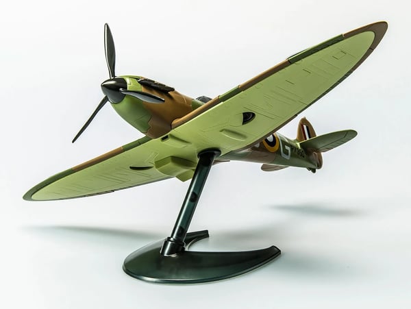 Airfix Spitfire, Luftfarkostmodell med fast vinge, Monteringssats, Spitfire, 34 styck, Militärflygplan, Grön