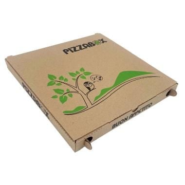 Pizzalaatikko TWK/242/E Malli C L32xS32xK3cm ruskea painatuksella Pizzalaatikko, 100 kpl/krt Pizzalaatikko TWK/242/E Malli C L32xS32xK3cm ruskea painatuksella Pizzalaatikko, 100 kpl/krt