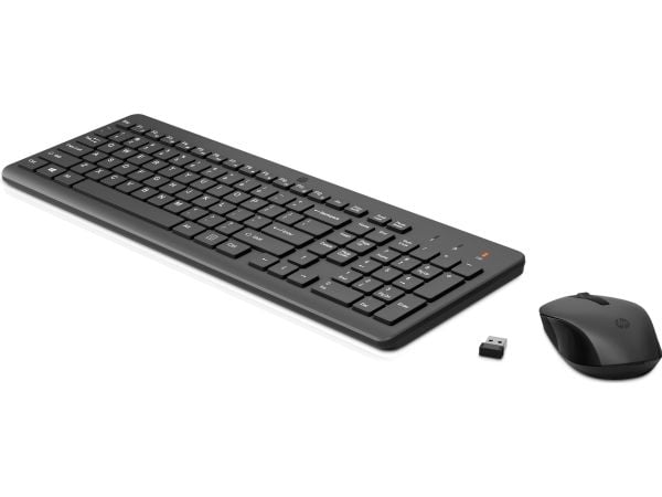 HP 330 - Mus- och tangentbordsset - trådlöst - 2,4 GHz - nordiskt - svart - för HP 21, 22, 24, 27; Laptop 15, 15s, 17; Pavilion 24, 27, TP01; Pavil...