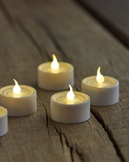Sirius Lone batterilys, 4-pak sett, Ø3,5 cm, hvit