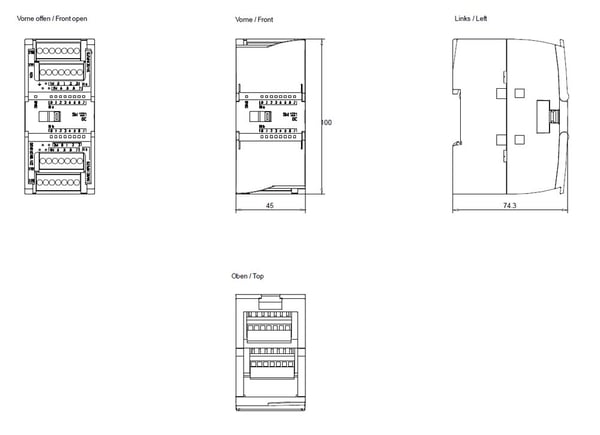 Siemens 6ES7221-1BH32-0XB0, Digitalt, Inngang, 16 kanaler, Kildekanal, 16 kanaler, Systemeffekt